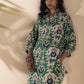 trueBrowns Green Cotton Ikat Relaxed Co-ord Set - Swadesiicart