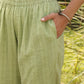 trueBrowns Green Cotton Embroidered Kurta Set | Swadesiicart