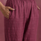 trueBrowns Mauve Cotton Dobby Co-ord set - Swadesiicart