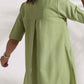 trueBrowns Green Slub Kurta Set | Swadesiicart