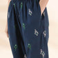 trueBrowns Green Cotton Ikat Flared Kurta Pant Set | Swadesiicart