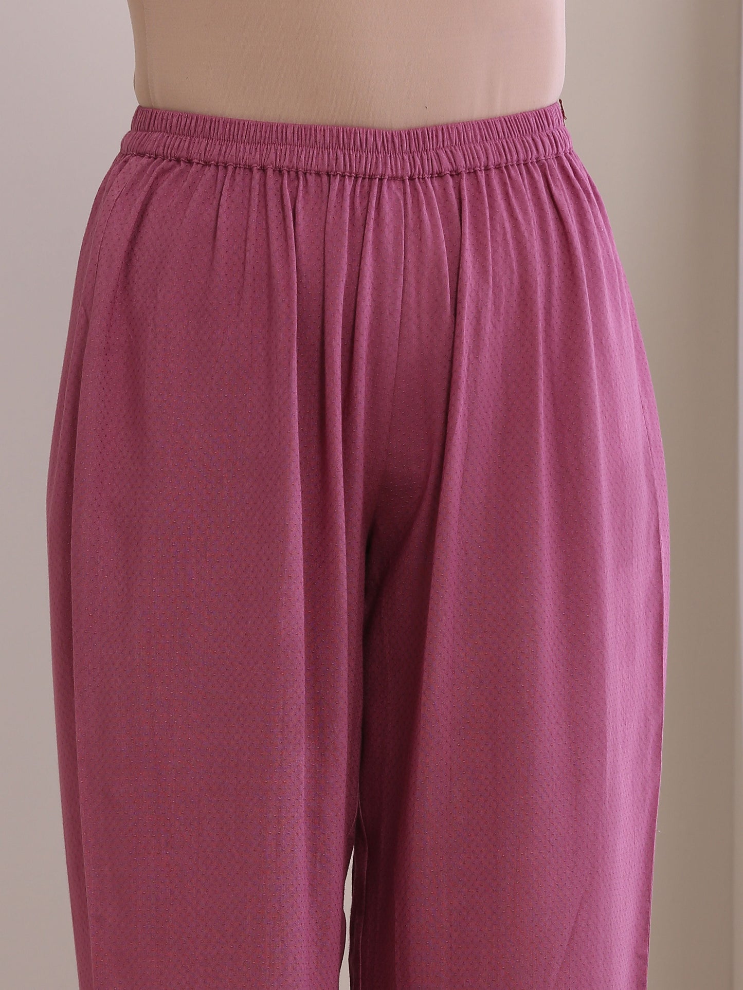trueBrowns Onion Pink Dobby Anarkali Pant Set | Swadesiicart