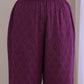 trueBrowns Plum Purple Dobby Gathers Co-Ord Set - Swadesiicart
