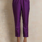 trueBrowns Purple Silk High Slit Kurta Set | Swadesiicart