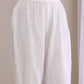 trueBrowns White Slub Texture Sleeveless Flared Kurta Pant Set | Swadesiicart