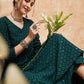 InWeave Women's Forest Green Chikankari Long Anarkali Kurta Sharara Set - Swadesiicart