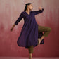 trueBrowns Purple Cotton Dobby Kurta Set | Swadesiicart