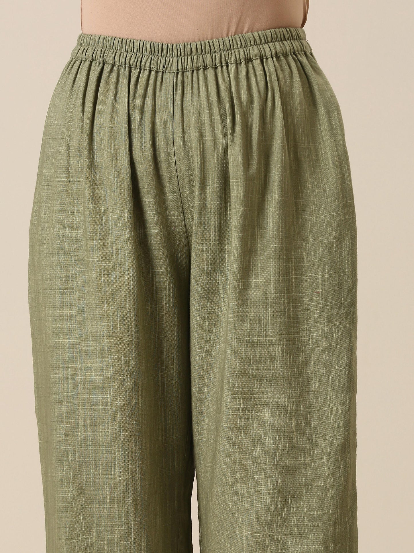 trueBrowns Sage Slub Textured Short Co-Ord Set - Swadesiicart