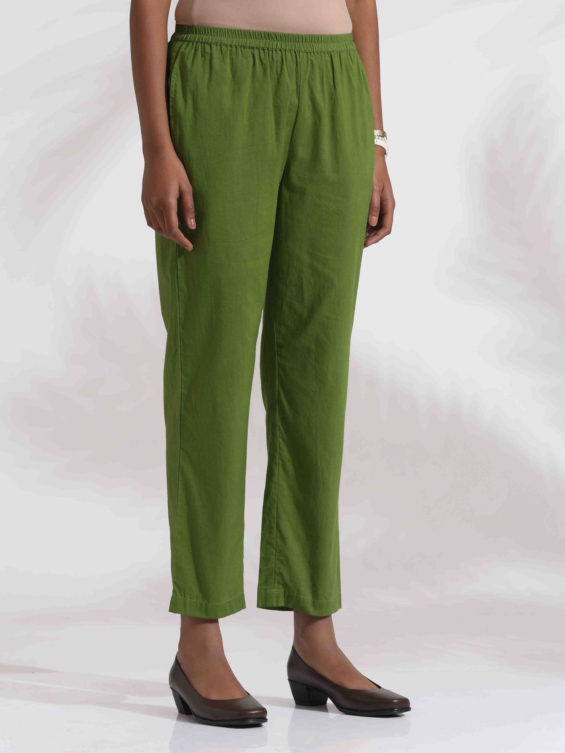 trueBrowns Green Cotton Placement Print Kurta Co-ord Set - Swadesiicart