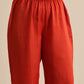 trueBrowns Rust Silk Blend Short Co-Ord Set - Swadesiicart