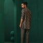 trueBrowns Men's Grey Diamond Viscose Silk Co-ord Set - Swadesiicart