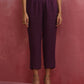 trueBrowns Purple Modal Pleated Kurta Set | Swadesiicart