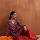 trueBrowns Pink Print Sharara Set | Swadesiicart