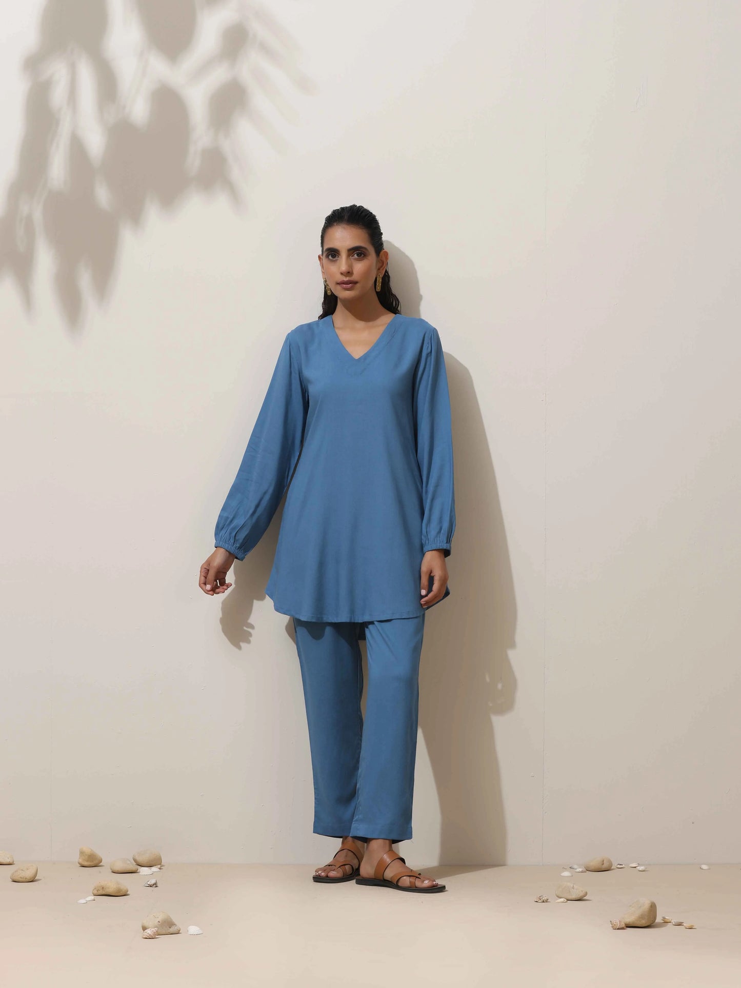 trueBrowns Blue Co-ord Set - Swadesiicart