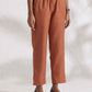 trueBrowns Rust Slub Co-ord Set - Swadesiicart