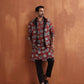 trueBrowns Men's Rust Printed Nehru Jacket | Swadesiicart