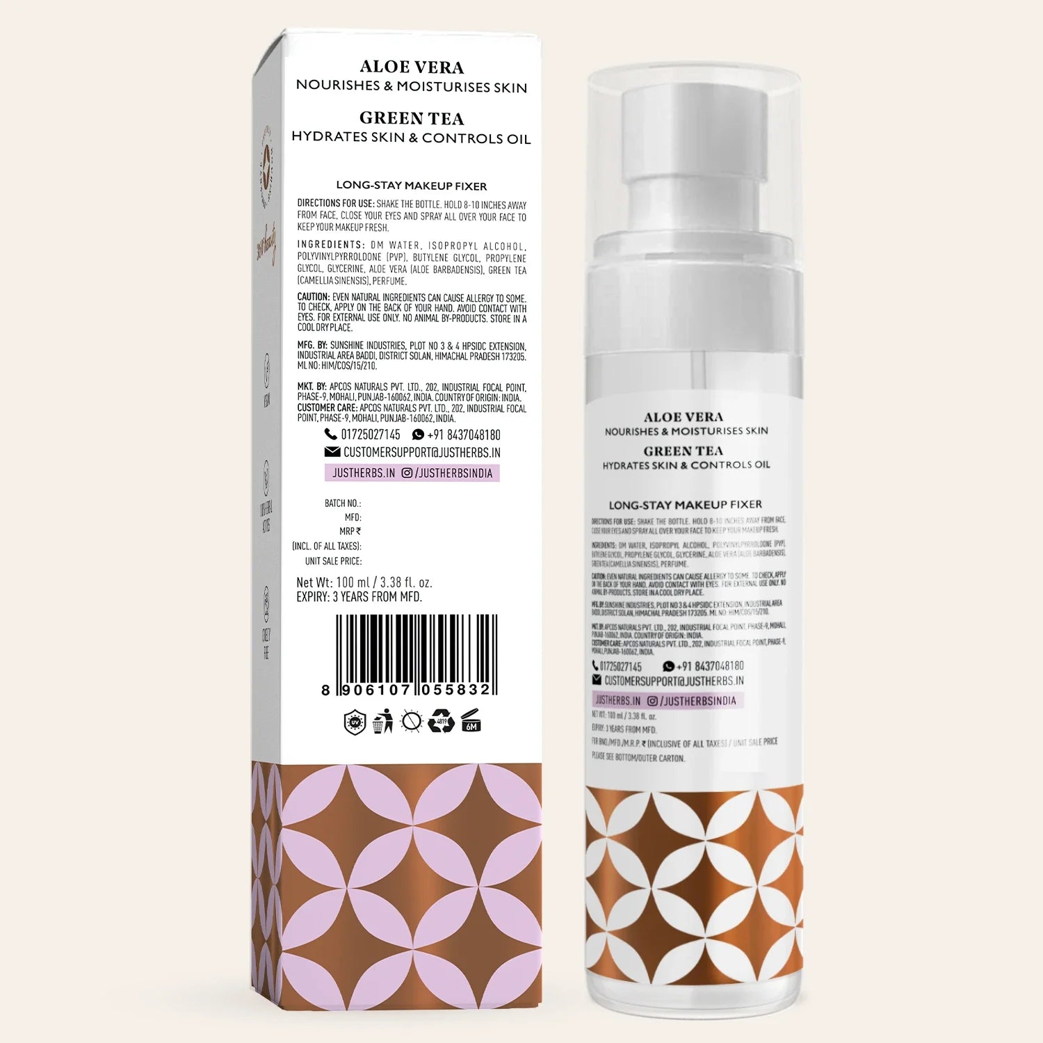 Long-stay Makeup Fixer with Aloe Vera & Green Tea