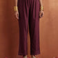 trueBrowns Maroon Straight Kurta Set | Swadesiicart