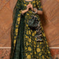 Pomcha Jaipur Idika Green Hand Block Anarkali Set | Swadesiicart