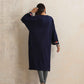 trueBrowns Blue Kashmiri Embroidered Woollen Phiran Kurta | Swadesiicart