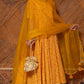 Pomcha Jaipur Bandhej Yellow Cotton Anarkali Set | Swadesiicart