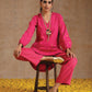 trueBrowns Pink Gold Cotton Short Co-Ord Set - Swadesiicart