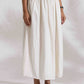 trueBrowns Off-White Cotton Skirt Co-ord Set - Swadesiicart
