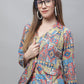 Jainish Women's WoDigital Printed Crop Top and Jacket Set - Multi - Swadesiicart