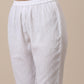 trueBrowns Cotton White Weave Collar Kurta Pant Set | Relove | Swadesiicart