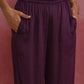 trueBrowns Purple Modal Kurta Co-ord Set - Swadesiicart