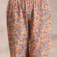 trueBrowns Multicolor Beige Overall Floral Block Print Cotton Kaftan Co-Ord Set - Swadesiicart