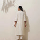trueBrowns Off-White Cotton Linen Kurta Pant Set | Swadesiicart