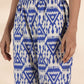 trueBrowns Blue Cotton Ikat Sleeveless Co-ord Set - Swadesiicart