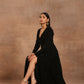 trueBrowns Black Velvet Dress | Swadesiicart