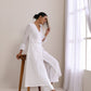 trueBrowns White Dobby Angrakha Kurta Pant Set | Swadesiicart