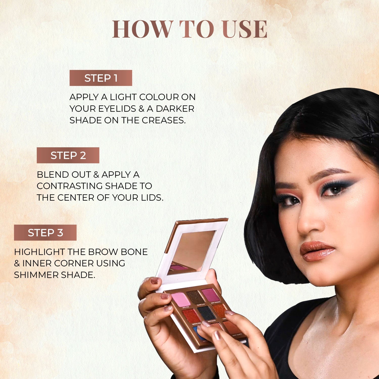 Just Herb: Enriched 9 in 1 Eye shadow Palette Sunshine-Day