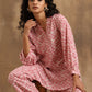 trueBrowns Light Mauve Zig-Zag Printed Silk Co-Ord Set - Swadesiicart