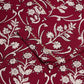 InWeave Women's Wine Floral Print Straight Angrakha Gota Kurta - Swadesiicart
