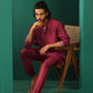trueBrowns Men's Purple Silk Co-ord Set - Swadesiicart