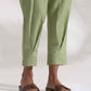 trueBrowns Green Slub Pleated Co-ord Set - Swadesiicart