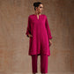 trueBrowns Pink Modal Satin Relax Co-ord Set - Swadesiicart