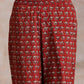 trueBrowns Rust Red Bagru Camel Print Cotton High-Low Co-Ord Set - Swadesiicart