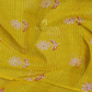 Yellow And Pink Colour Block Print Pure Kota Cotton Saree By Gayathri Reddy Designer Studio | Swadesiicart