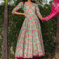 Pomcha Jaipur Jaipuri Hand Block Cotton Anarkali Set | Swadesiicart