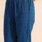 trueBrowns Blue Cotton Dobby Flared Kurta Pant Set | Swadesiicart