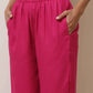 trueBrowns Pink Viscose Kurta Pant Set | Swadesiicart