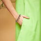 InWeave Women's Lime Green Short Kurta Palazzo Set - Swadesiicart