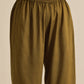 trueBrowns Olive Green Texture Doddy Kaftan Gathered Co-Ord Set - Swadesiicart