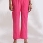 trueBrowns Pink Cotton Print Sleeveless Kurta Set | Swadesiicart
