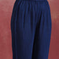 trueBrowns Blue Cotton Dobby Kurta Set | Swadesiicart